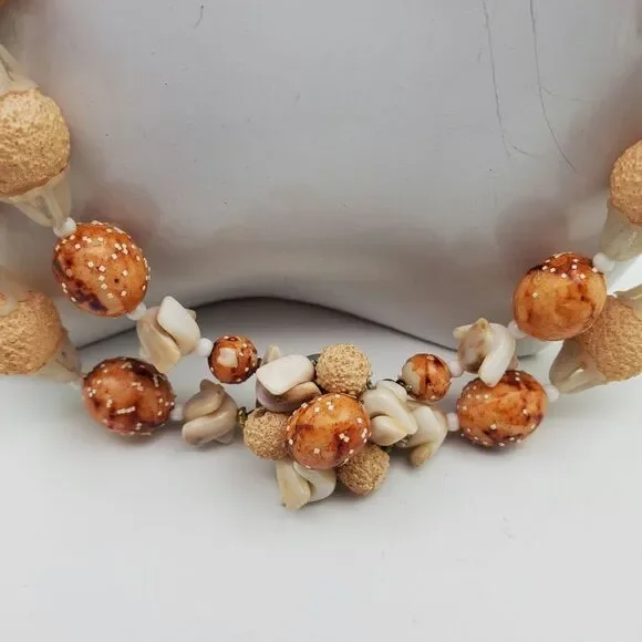 Fairy core cottagecore mushroom seashell necklace N0713‎